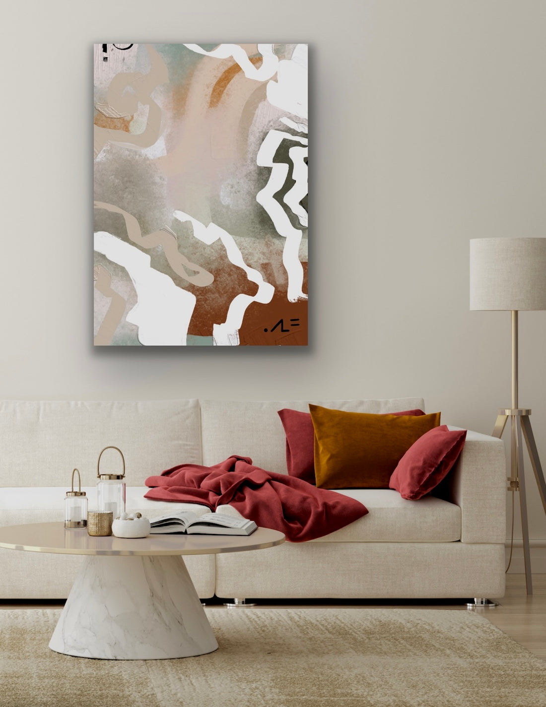 Abstract art on wall